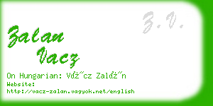 zalan vacz business card